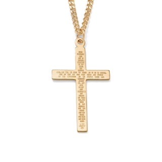 Pendant filled Men's $  Gold Prayer'  cross 'Lord's online Cross PalmBeach 14k  pendants Sale: