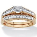 Isabella Collection 18k Gold over Silver Diamond Bridal Set