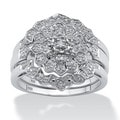 Isabella Collection Platinum/ Silver 1/6ct TDW Diamond Ring Set (H-I, I2-I3)