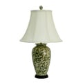 Green Scrolls Round Table Lamp