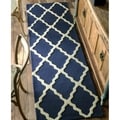 Hand-hooked Alexa Moroccan Trellis Wool Runner (2'6 x 10')