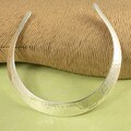 Handcrafted Silver-plated Hammered Brass Everyday Choker Necklace (India)