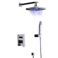 Sumerain Thermal LED Shower Faucet with Rainfall Sprayer