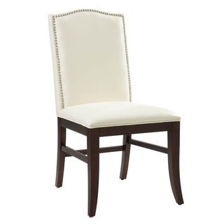 Sunpan Maison Leather Brown Legs Dining Chairs (Set of 2)