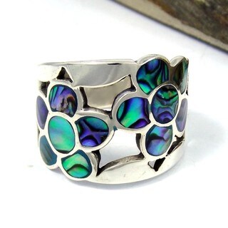 Abalone wedding ring