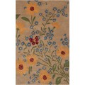 Paule Marrot Hand-tufted Cross Floral New Zealand Wool Rug
