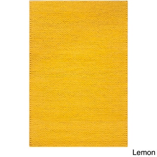 Hand-woven Merrica New Zealand Wool Soft Braided Texture Rug
