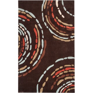 Hand-tufted Sprint Geometric Circles Plush Rug