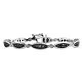 Sterling Silver 1ct TDW Black/ White Diamond Fashion Tennis Bracelet (IJ/I2, I3)