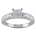 Miadora 14k White Gold 1/2ct TDW Diamond Engagement Ring (G-H, I1-I2)