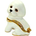 Objet d'art 'Bichon Frise' Dog Trinket Box