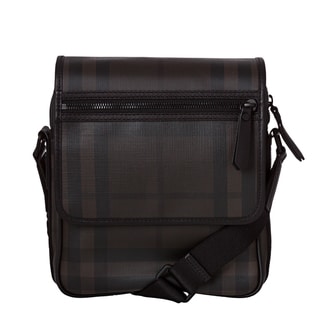 Burberry Small Smoked Check Chocolate Crossbody