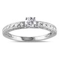 Miadora 14k White Gold 1/3ct TDW Diamond Engagement Ring (G-H, I1-I2)