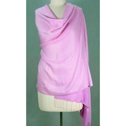 Wool and Silk Blend 'Mauve Kiss' Shawl (India)-Image