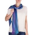 Bamboo Chenille 'Solola Sapphire' Scarf (Guatemala)