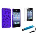 BasAcc Blue Case/ Screen Protector/ Stylus for Apple iPhone 4/ 4S