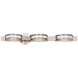 Access Metis 3-light Brushed Steel Vanity Fixture