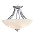 Access Rhine 2-light Satin Semi-flush Fixture