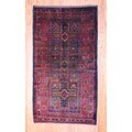 Afghan Hand-knotted Tribal Balouchi Rust/ Navy Wool Rug (3'8 x 6'8)