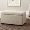 Safavieh Maiden Light Grey Tufted Storage Bench
