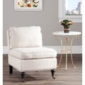 Safavieh Randy Beige Pinstripe Armless Club Chair