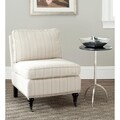 Safavieh Randy Beige Stripe Armless Club Chair