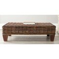 Safavieh Leary Brown Wicker Bench