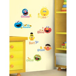 Sesame Street Scribble Peel & Stick Wall Decals