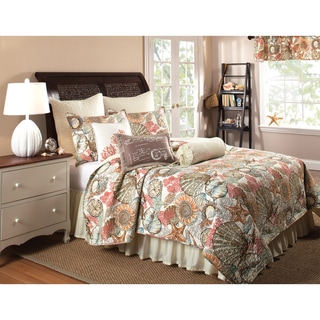 Brushed Ashore 3-piece Quilt Set and Bedskirt, Euro Sham Separates