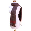 Cotton 'Atitlan Poppies' Scarf (Guatemala)