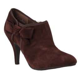 Riverberry Women's 'Tulip' Tabacco Bow-detail Stiletto Booties