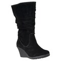 Riverberry Women's 'Marlyn' Contrast-stitched Wedge-heel Microsuede Boots