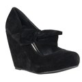 Riverberry Women's 'Florita' Bow-detail Microsuede Wedges
