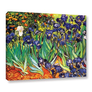 Vincent VanGogh 'Irises in the Garden' Wrapped Canvas Art