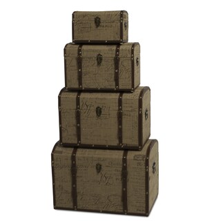 Christopher Knight Home Script-themed Storage Cases (Set of 4)