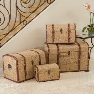 Christopher Knight Home Script-themed Storage Cases (Set of 4)