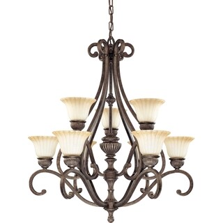 Nuvo 'Fortunata' 9-light Lisbon Bronze Chandelier