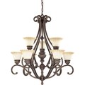 Nuvo 'Fortunata' 9-light Lisbon Bronze Chandelier