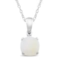 Miadora Sterling Silver Opal and Diamond Accent Necklace (H-I, I2-I3)