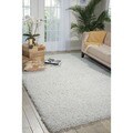 Hand-woven Zen White Shag Rug (3'6 x 5'6)