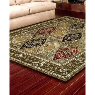 Hand Tufted Nourison 2000 Curved Diamonds Multi-color Rug