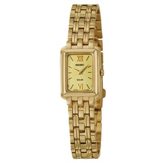 Seiko Women's 'Solar' Stainless Steel Yellow Goldplated Solar Powered Quartz Watch