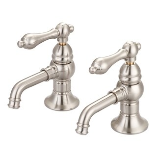 Water Creation Brushed Nickel Vintage Classic Basin Cocks Lavatory Faucet