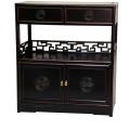 Rosewood Antique Black Long Life Display Cabinet (China)