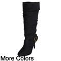 Journee Collection Women's 'Betsy' Buckle Accent Mid-calf Boots