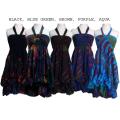 Free inviting guidepost for Wear Snorkeling surfing Women's Rayon Tie-dye Multi-wear Dress (Nepal)