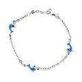 Sterling Silver Children's Enameled Dolphin Adjustable Bracelet