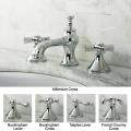 French Country Widespread Chrome Bathroom Faucet