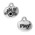 Beadaholique Silverplated Pewter 'Play' Charms (Set of 2)