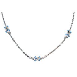 Sterling Silver Children's Enameled Bear Necklace
